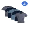 Yetişkin Erkekler Kısa Kollu V Yağlı Çeşitli T-Shirt, 5 Pack, Boyutlar S-2XL