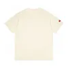 2023 Hochwertiges T-Shirt der neuen Frauen Hemdversion Ärmel - Shirt Kirschbuchstabe Kleine Stickerei Lose Entspannt Unisex