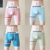 Cuecas 4pcs long mass boxers shorts sexy meninos íntimos de roupas de roupa de baixo, calcinha calcinha masculina para boxershorts cueca boxer hombrem homens