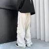 Pantaloni da uomo Godlikeu Streetwear Cargo Work Harajuku Pantaloni da jogging a gamba larga dritti