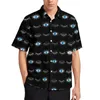 Chemises décontractées pour hommes mauvais œil chemise de vacances homme nacre hawaïenne à manches courtes mode personnalisée Blouses surdimensionnées idée cadeau
