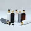 Förvaringsflaskor 20 st 300 ml plastdjur med guld aluminium lotion pump klar vit brun grå svart behållare för flytande tvålduschgel