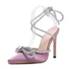 Sandalen puntige teen mode dames vlek enkelband dunne hoge hakken boog strass decor dames zomers feestpompen dames