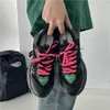 Mode härlig chunky sneakers kvinnor tjocka ensamma flickor sportskor ljusa blandade färger pappa skor skor kawaii skor