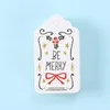 Decorações de Natal Festival Merry Tag Listado Criativo Painteado Marcado Pequeno Cartão opcional String Diy Craft Rótulo Decoração de festa 50pcs1