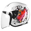 Casques De moto hommes femmes 3/4 demi visage Motocross Motocbike casque Vintage Scooter Jet rétro Cool personnalité capacité De Moto