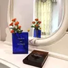 Vasos Livro acrílico Decorativo Arco moderno Flor clara para arranjo floral Decoração de casa central 230428