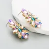 Baumeln Ohrringe Bohemain Kreative Luxus Blume Kristall Tropfen Ohrring Frauen Hochzeit Mode Vintage Strass Schmuck Großhandel