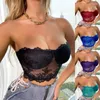 Damestanks sexy kanten buis bovenste schoudergewas naadloos ondergoed groothandel vintage vest streetwear zomer vrouwen elastische strapless bh