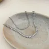 Kedjor unika kristallpärlor inlagd personlighet lång kedja halsband för kvinnor män tonåring utsökta choker clavicle hals smycken gåva