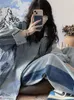 Kurtki damskie Retro Blue Schuging Karlar Dżinsowe odzież Spring Spring Autumn Płaszcze Harajuku garnitury dziewczęta dżinsy wierzcha JP419