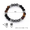 Bangle High Quality Tiger Eye Energy Natural Hematite Healthcare Stone Armband Bangles Män Kvinnor Fashion Charms Handgjorda smycken gåva