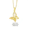 Łańcuchy Masowe naszyjnik dla kobiet Złoty stopień Luksusowy słodki kolor cyrkon pusta biżuteria motylka 2023 Letni trend