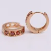Kolczyki obręcze Mxgxfam jasnoczerwony Zricon dla kobiet mody biżuterii złoto kolor cyrkon dobra jakość