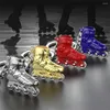 Keychains Metal Roller Skate Keychain High Quality Keyholder Men Women Bag Accessories Keyring As Gifts