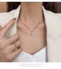 Pendant Necklaces DAVINI Letters Golden Shiny Square Necklace Link Chain For Women Female Fashion Jewelry MG282