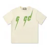 2023 Nieuwe T-shirt-editie van de hoogwaardige T-shirt Summer Lightning Groen Green Gedrukt T-shirt Loose ontspannen unisex T-shirt