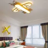 Luzes de teto luz interna para o quarto infantil jardim de infância meninos meninas desenhos animados de aeronaves de decoração infantil móveis de quarto de lâmpada