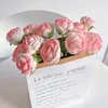 Dekoracyjne kwiaty ręcznie dzianiny kwiat szydełkowy Pojedynczy kreatywna róża wykończona tkana bukiet przyjęcie weselne Prezenty dla kochanków