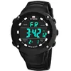 Нарученные часы Большие 55 -мм мужские спортивные часы модные повседневные светодиодные цифровые аналоговые водонепроницаемые военные многофункциональные электронные запястья часы