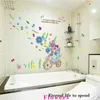 Muurstickers romantische kleur bloem sticker woonkamer slaapkamer decoratie voor kinderkamers decoracion hogar moderno