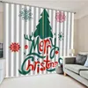 Zasłony świąteczne dekoracje do domu zaciemniające 3D zasłony okienne do salonu Drapy do sypialni Cortinas Rideaux Dostosowany rozmiar