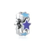 925 Sterling Silver Charms för pandora smycken pärlor emalj universum stjärna måne diy pärlor