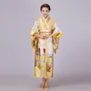 Vestuário étnico vestido de quimono japonês para mulheres antigas cosplay figura