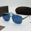 2023 Lux Unisex Square lunettes de soleil pilote UV400 planche légère grand fullrim double pont desig884 modèle lunettes 60-18-140 Nouvel étui complet pour lentilles à dégradé de couleur