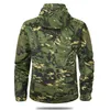 Giacche da caccia Giacca tattica in pile mimetico militare da uomo Giacca a vento termica Softshell impermeabile Esercito invernale con cappuccio