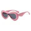 Occhiali da sole monopezzo Moda Hip Hop Ball Personalità Wear Candy Glasses