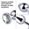 Intimate Metal Anal Plug with Crystal Jewelry Smooth Touch female Butt Plug Anal Bead Anus Dilator Anal Toys for Male Men Women%