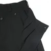 Men's Pants Double Layer Skirts Men's Fashion Trend Black Deconstructed Pleated Trousers Straight Genderless Casual Menswear