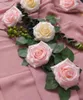 Dekorativa blommor 10st Blush Silk Rose Head Artificial In Wholesale Fake for Wedding Home Party Decoration