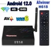10 sztuk Tanix TX68 Android 12 TV, pudełko 4gb 64gb 32gb 2gb16gb Alllwinner H618 2.4G 5G Wifi6 BT5 6K zestaw odtwarzacz multimediów strumieniowych