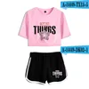 Kvinnors träningsdräkter Casual Dress Women's Two Piece Set Stylish Summer Crop Short Sleeve T-shirt Shorts