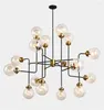 Lustres Lustre Industriel Art Décor Haricot Magique Molécule Suspension Luminaire Éclairage À La Maison Pour Salle À Manger PA0551