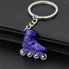 Keychains Metal Roller Skate Keychain High Quality Keyholder Men Women Bag Accessories Keyring As Gifts