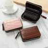 Kortinnehavare Fashion Women Slim Business Holder Pu Leather Wallet Bag Pås blixtlås Kredit/ID/Bank Case Coin Purse