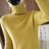 Women's Sweaters Wool Blended Autumn/winter 2023 Self-cultivation Stacked Collar Drawstring Thickened Short Bottoming Sweater