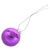 Décorations de Noël 24 Pcs Chic Boules Arbre Plaine Paillettes XMAS Ornement Boule Décoration Violet