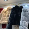 Femmes Fourrure Chic Femmes Plaids Faux Vison Rembourré Manteau À Carreaux Bomber Veste Parka Velours Cardigan Col Montant Abrigo Tops