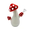 Champignon en silicone Bong Banghs brillant dans une pipe à fumer sombre avec des gréements de bol en verre 14 mm Small Bubbler 6,7 pouces Pipes de bang d'eau