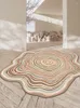 カーペットモダンな抽象的なライン絵画リビングルームのための床の不規則な形状の絵画マットファッションホーム装飾