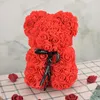 Flores decorativas grinaldas de 25 cm de ursinho de pelúcia de flores artificial rosa do dia dos namorados Decoração de casamento feita ao ano de Natal ho ho