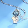 Pendentif Colliers Paire Couple Collier Astronaute Lune Forme Bijoux Cadeau Pour Amoureux Beau LoverPendant