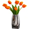 Декоративные цветы современная простота керамика ваза украшения домашняя гостиная столик для цветочных цветов искусственное украшение дома