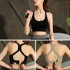 Tenue de yoga Sous-vêtement de sport Femme -preuve Fitness Running Anti-éclairage Beauté Dos Soutien-gorge Cross Strap Poitrine Pad