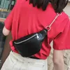 Taillezakken 2023 AANKOMSTEN Vrouwen meisjes Fanny Pack Chest Bum Bag Zip Pouch Hip Purse Travel Tote Pu Chain Solid Fashion Packs