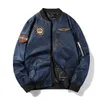 남자 재킷 폭격기 재킷 코트 남성 양쪽은 자수 대형 캐주얼 파일럿 스트리트웨어 남성 브랜드 m-7xl 플러스 크기 의류